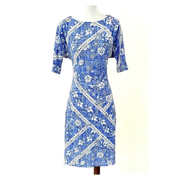 Tommy Hilfiger Dresses & Skirts - Tommy Hilfiger Slit Sleeve Print Jersey Knit Dress